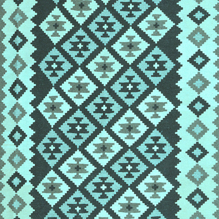 Southwestern Light Blue Country Rug, con2671lblu