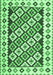 Machine Washable Southwestern Emerald Green Country Area Rugs, wshcon2671emgrn