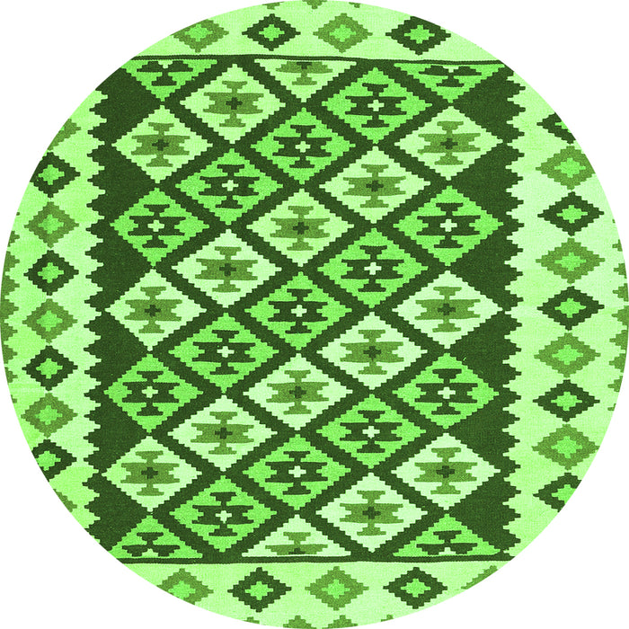 Square Southwestern Green Country Rug, con2671grn