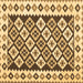 Square Southwestern Brown Country Rug, con2671brn