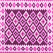 Square Machine Washable Southwestern Pink Country Rug, wshcon2671pnk