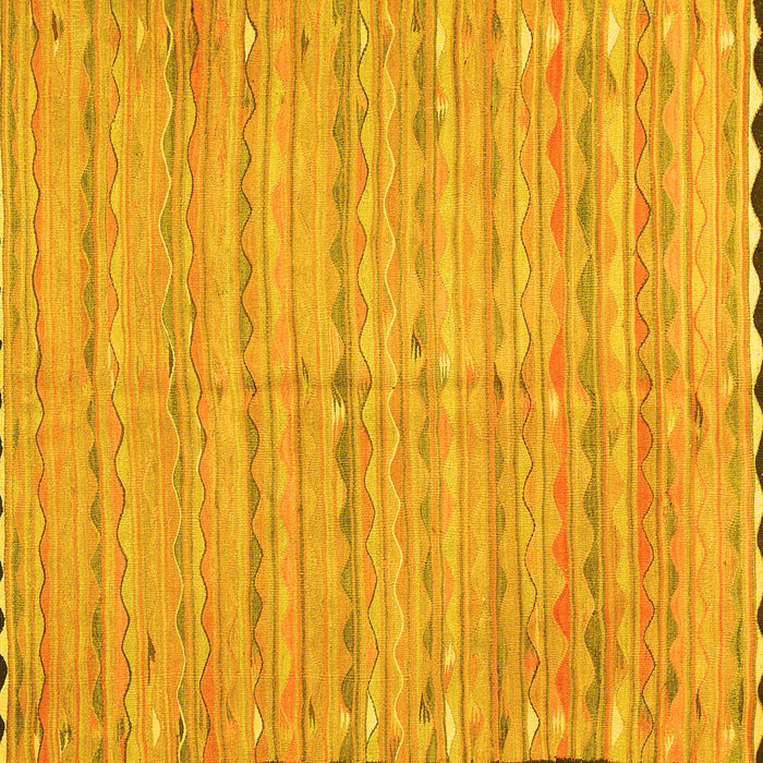 Square Southwestern Yellow Country Rug, con2672yw