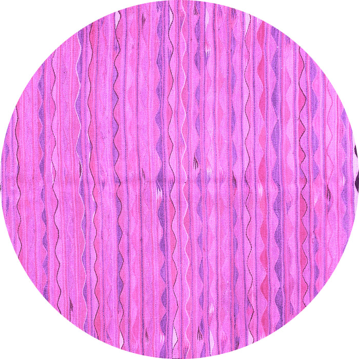 Round Machine Washable Southwestern Purple Country Area Rugs, wshcon2672pur