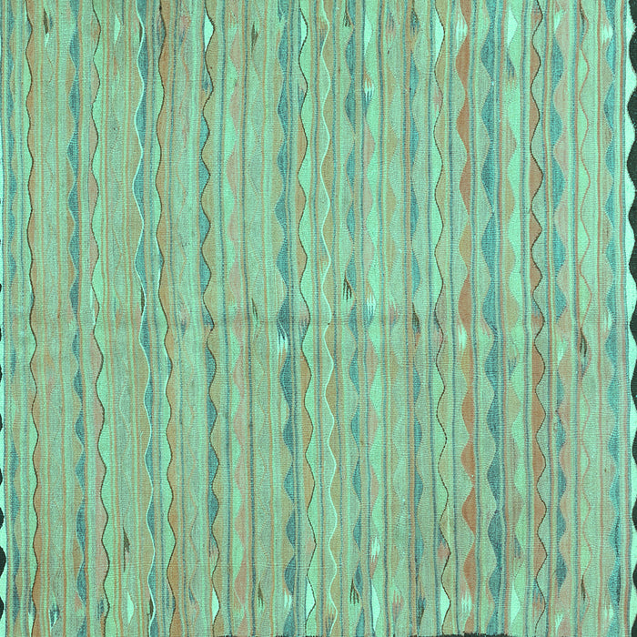 Square Southwestern Turquoise Country Rug, con2672turq