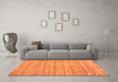 Machine Washable Southwestern Orange Country Area Rugs in a Living Room, wshcon2672org