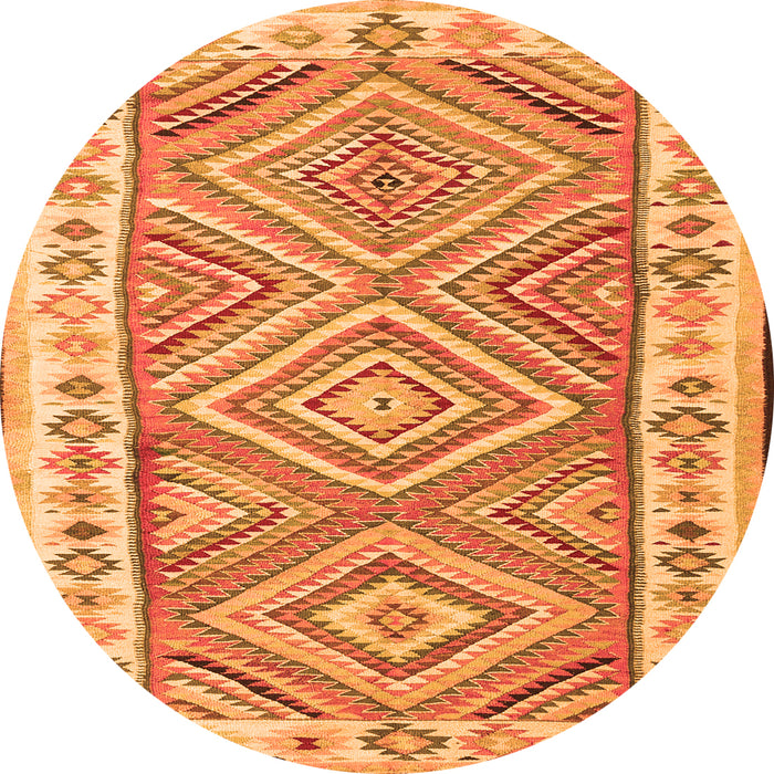 Square Southwestern Orange Country Rug, con2673org
