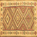 Square Southwestern Brown Country Rug, con2673brn