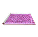 Sideview of Machine Washable Southwestern Purple Country Area Rugs, wshcon2673pur