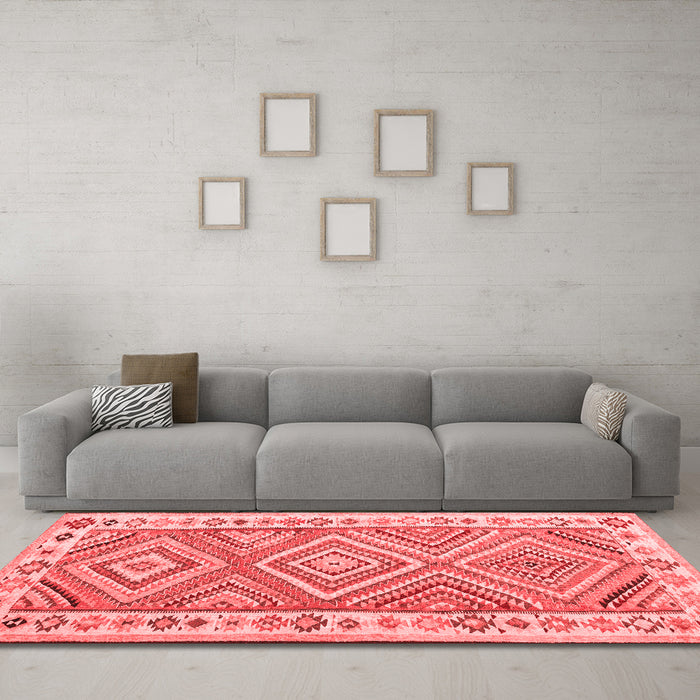 Country Red Washable Rugs