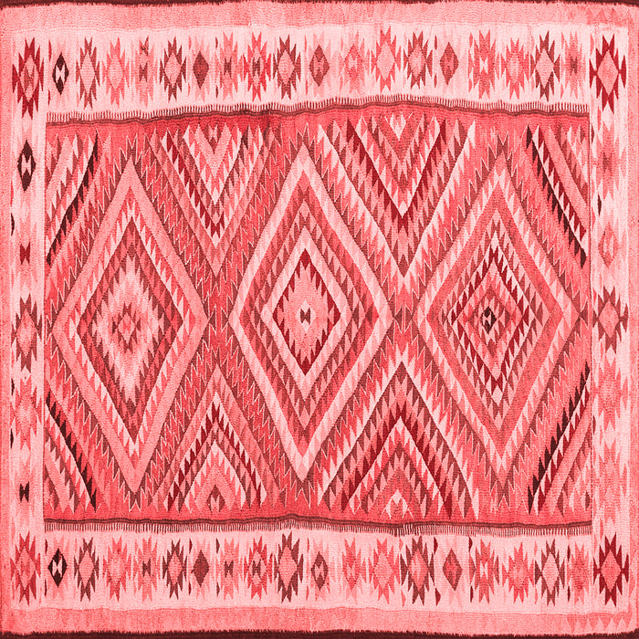 Machine Washable Southwestern Red Country Rug, wshcon2673red