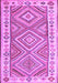 Machine Washable Southwestern Purple Country Area Rugs, wshcon2673pur