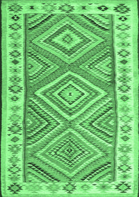 Southwestern Emerald Green Country Rug, con2673emgrn