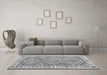 Machine Washable Southwestern Gray Country Rug in a Living Room,, wshcon2673gry