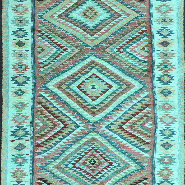 Southwestern Light Blue Country Rug, con2673lblu