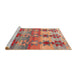 Serging Thickness of Machine Washable Contemporary Light Copper Gold Rug, wshcon2674