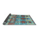 Sideview of Southwestern Light Blue Country Rug, con2674lblu