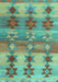 Southwestern Turquoise Country Rug, con2674turq