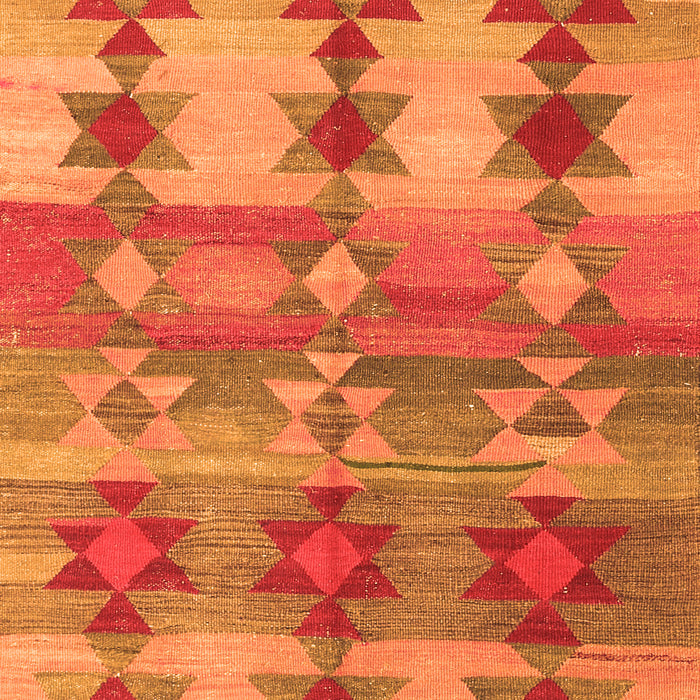 Serging Thickness of Machine Washable Southwestern Orange Country Area Rugs, wshcon2674org
