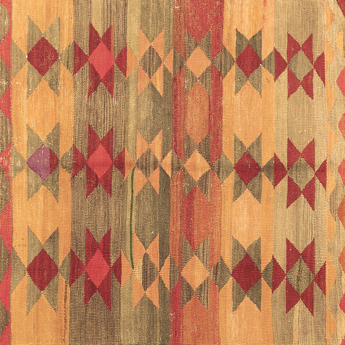 Square Machine Washable Southwestern Brown Country Rug, wshcon2674brn