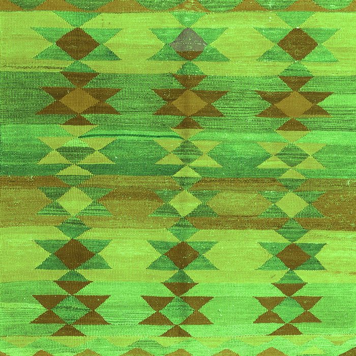 Serging Thickness of Southwestern Green Country Rug, con2674grn