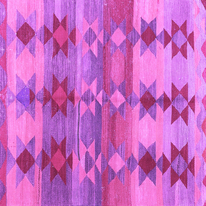 Square Machine Washable Southwestern Purple Country Area Rugs, wshcon2674pur