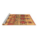 Sideview of Machine Washable Southwestern Brown Country Rug, wshcon2674brn