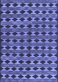 Abstract Blue Contemporary Rug, con2675blu