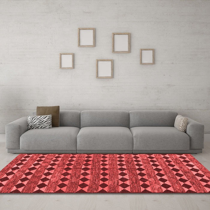 Contemporary Red Washable Rugs