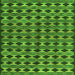 Serging Thickness of Abstract Green Contemporary Rug, con2675grn