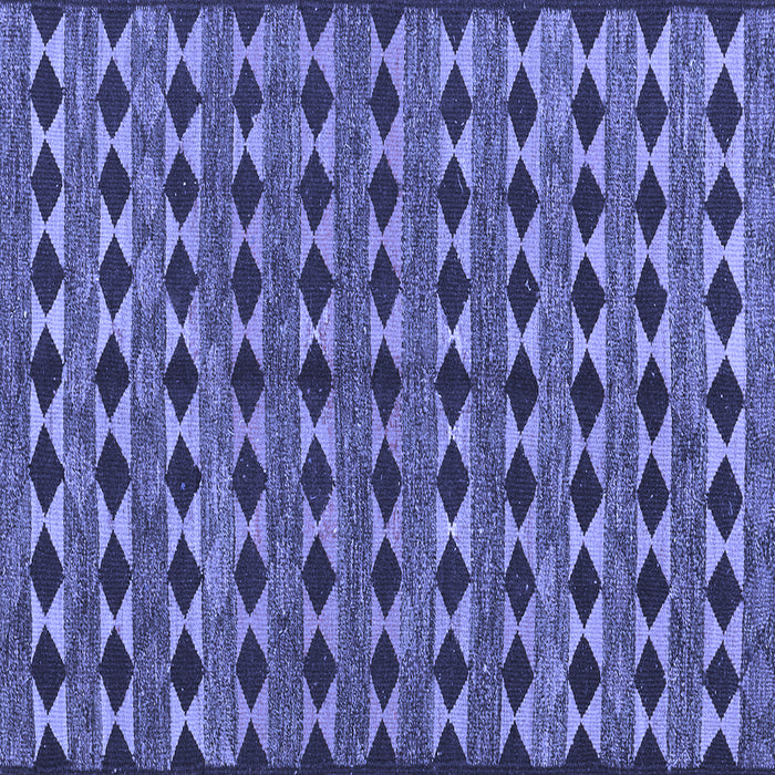 Square Abstract Blue Contemporary Rug, con2675blu