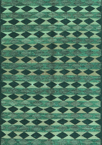 Abstract Turquoise Contemporary Rug, con2675turq