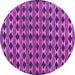 Round Abstract Purple Contemporary Rug, con2675pur