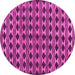 Round Machine Washable Abstract Pink Contemporary Rug, wshcon2675pnk