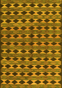 Abstract Yellow Contemporary Rug, con2675yw