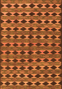 Abstract Orange Contemporary Rug, con2675org