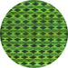 Square Abstract Green Contemporary Rug, con2675grn