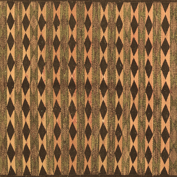 Square Machine Washable Abstract Brown Contemporary Rug, wshcon2675brn