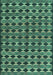 Machine Washable Abstract Turquoise Contemporary Area Rugs, wshcon2675turq