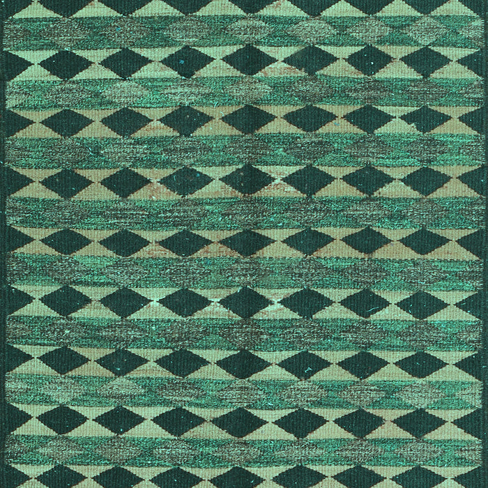 Machine Washable Abstract Turquoise Contemporary Area Rugs, wshcon2675turq