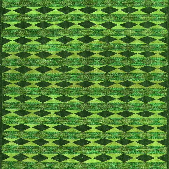 Round Machine Washable Abstract Green Contemporary Area Rugs, wshcon2675grn