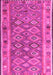 Machine Washable Southwestern Pink Country Rug, wshcon2676pnk