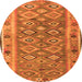 Square Southwestern Orange Country Rug, con2676org