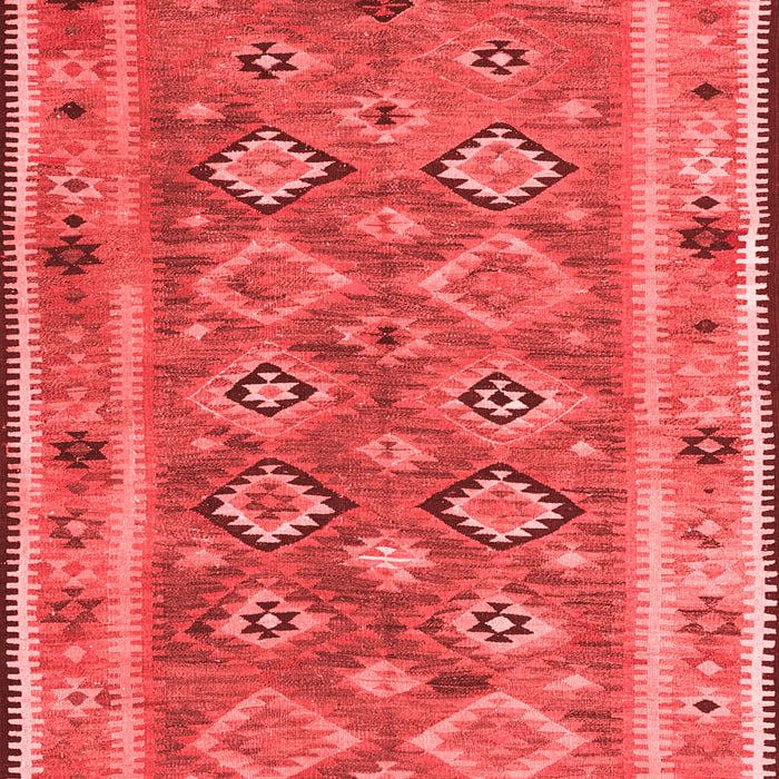 Machine Washable Southwestern Red Country Rug, wshcon2676red