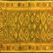 Square Southwestern Yellow Country Rug, con2676yw