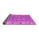 Sideview of Southwestern Purple Country Rug, con2676pur