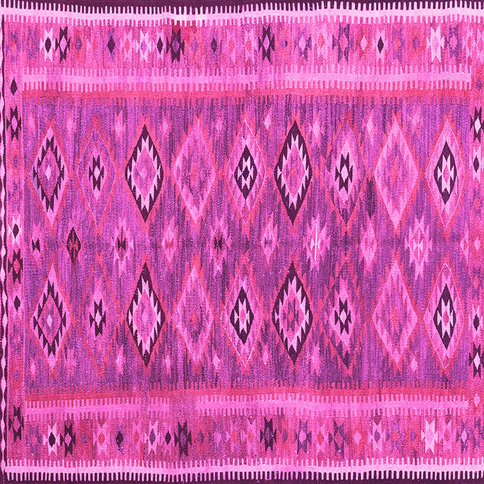 Square Southwestern Pink Country Rug, con2676pnk