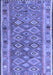 Machine Washable Southwestern Blue Country Rug, wshcon2676blu