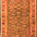 Round Machine Washable Southwestern Orange Country Area Rugs, wshcon2676org