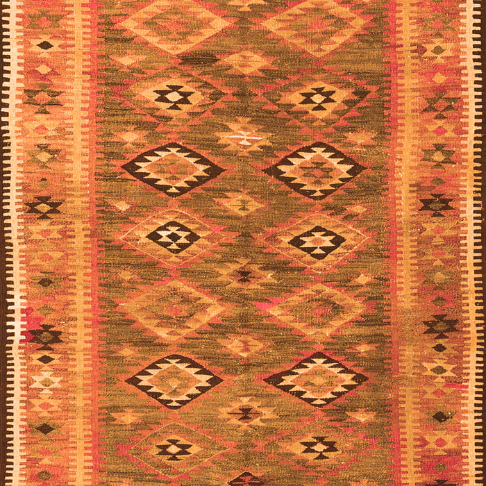 Serging Thickness of Machine Washable Southwestern Orange Country Area Rugs, wshcon2676org
