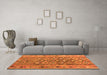 Machine Washable Southwestern Orange Country Area Rugs in a Living Room, wshcon2676org